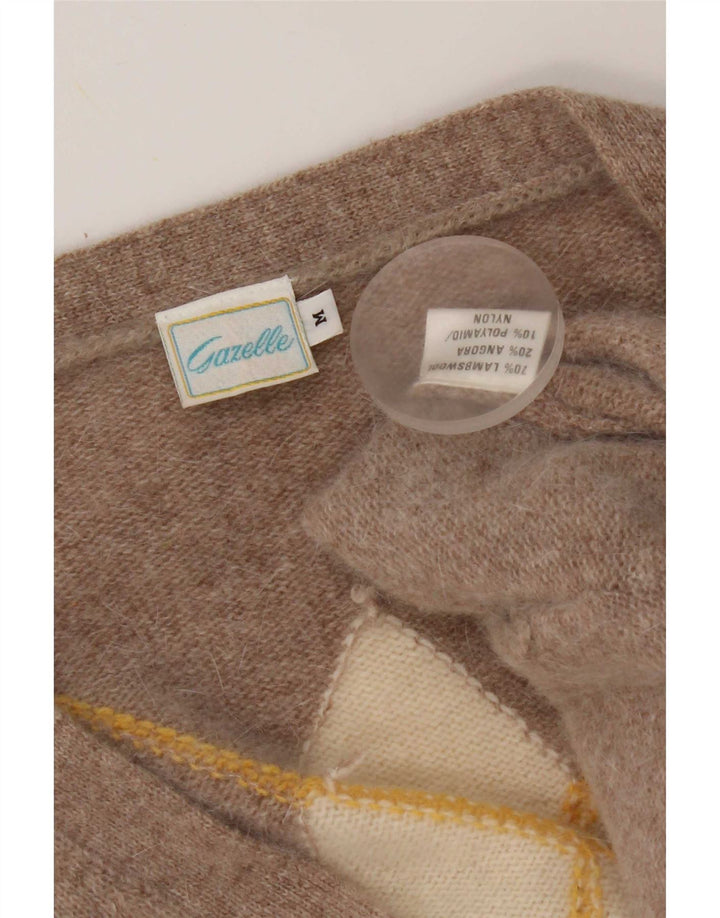 Sweter damski Gazelle UK 14 Średni beż Argyle/Diamentowa wełna owcza