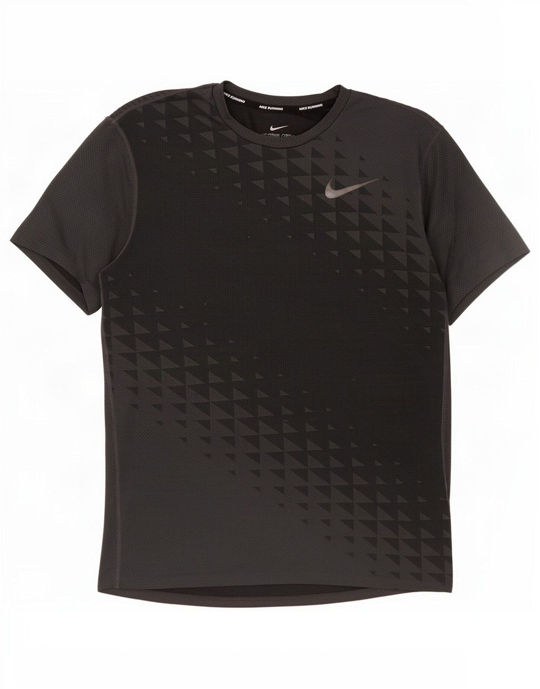 Męska koszulka do biegania Nike Top, średnioszary, geometryczny poliester