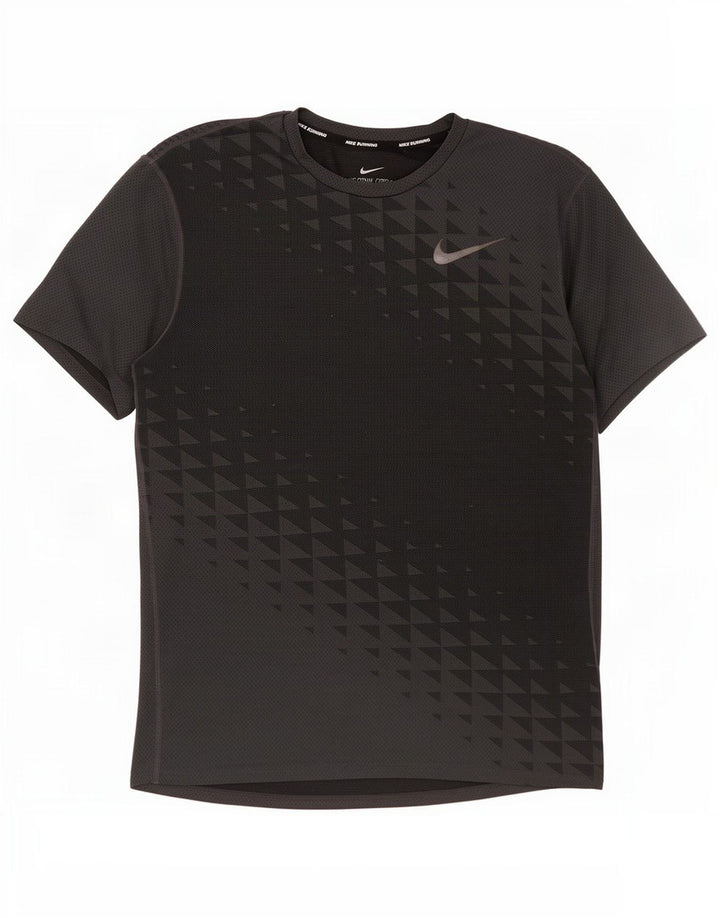 Męska koszulka do biegania Nike Top, średnioszary, geometryczny poliester