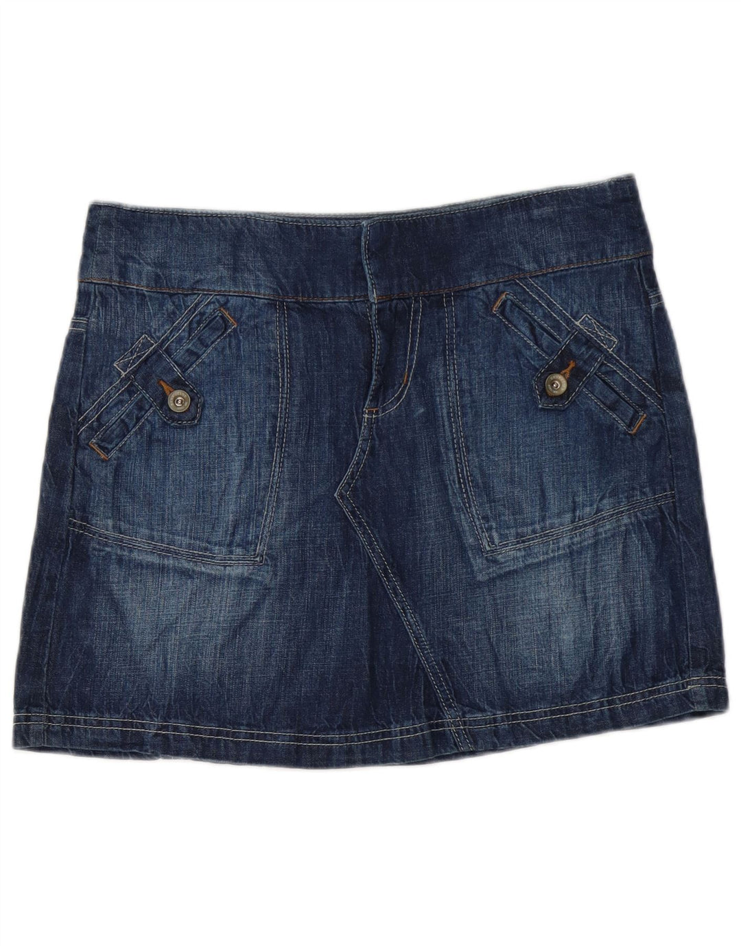 Dkny Damska mini spódniczka dżinsowa US 8 Medium W32 niebieska
