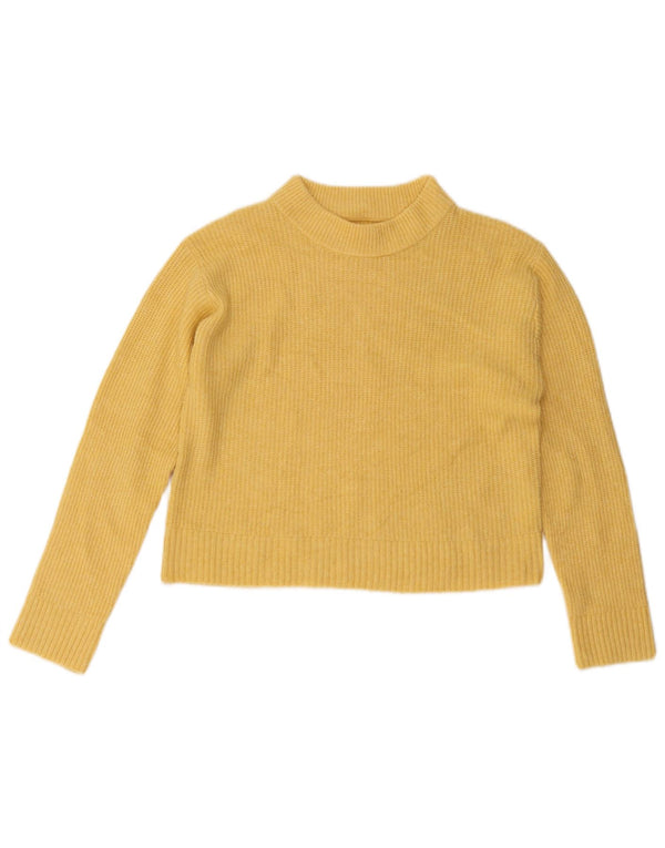 Zara Dziewczęcy sweter z golfem, 13-14 lat, żółty poliester