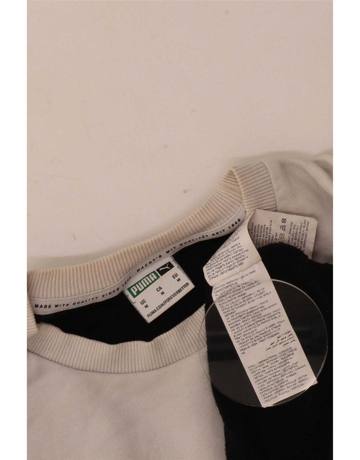 Męska bluza Puma Sweter Średniej Czarnej Bawełny w Blokach Kolorowych