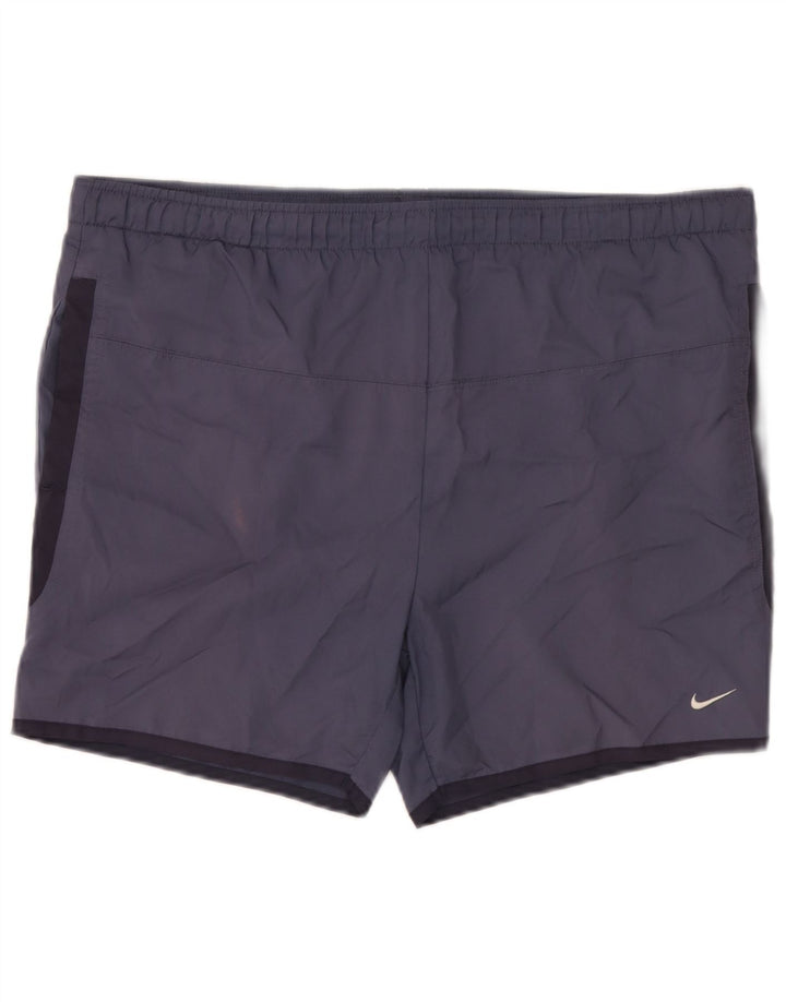 Męskie spodenki kąpielowe Nike UK 39/41 Średni granatowy poliester z blokami kolorów