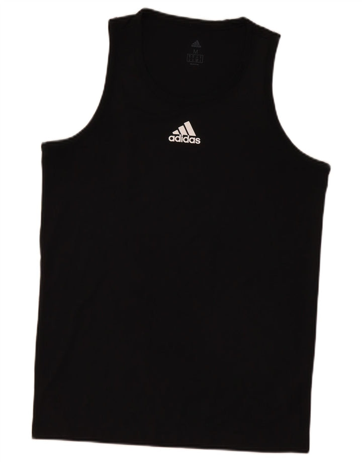 Męska kamizelka z grafiką Adidas, średnia czarna, poliester