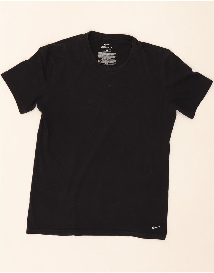 NIKE Mens Dri Fit T-Shirt Top Medium Black Cotton Vintage Nike and Second-Hand Nike from Messina Hembry 