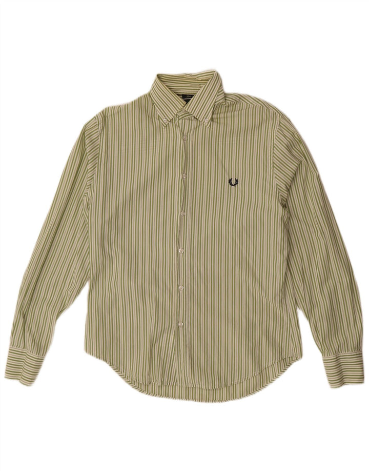 Koszula męska Fred Perry Slim Fit w średnie zielone prążki