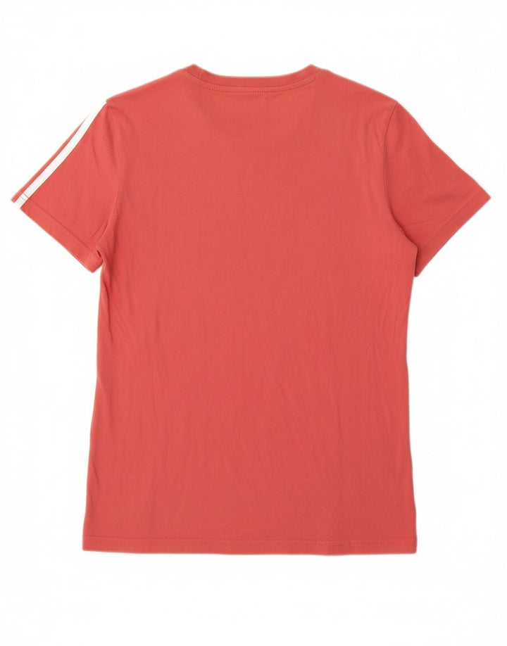 ADIDAS Womens T-Shirt Top UK 12/14 Medium Red Cotton