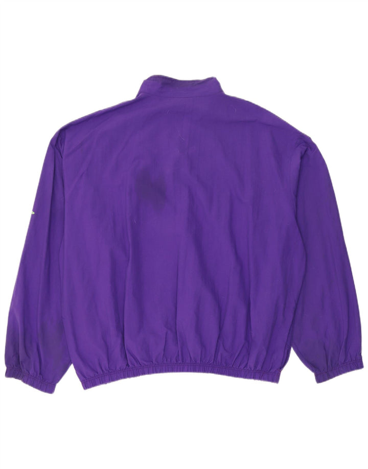 Męska bluza dresowa w stylu vintage, jeden rozmiar, fioletowy nylon