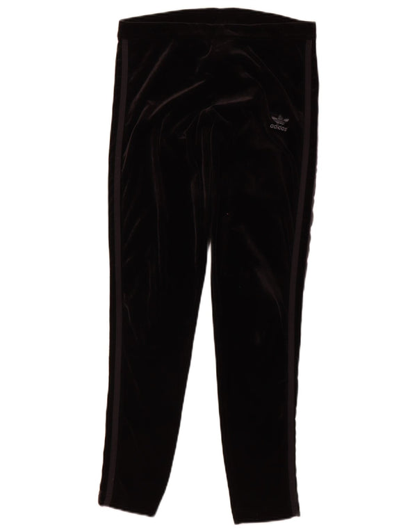 Damskie legginsy ADIDAS welurowe UK 12, średni czarny poliester