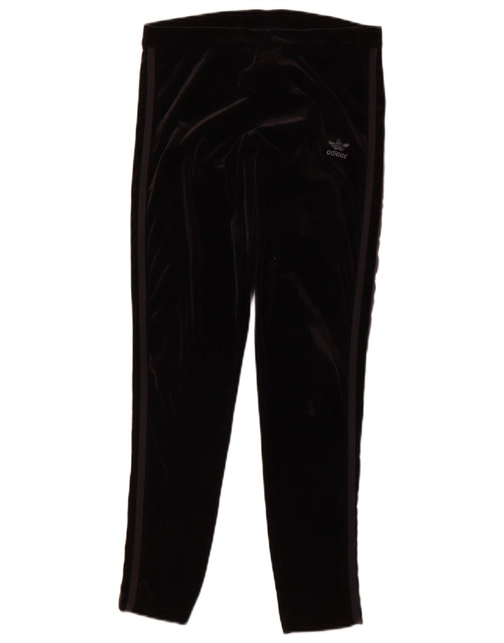 Damskie legginsy ADIDAS welurowe UK 12, średni czarny poliester