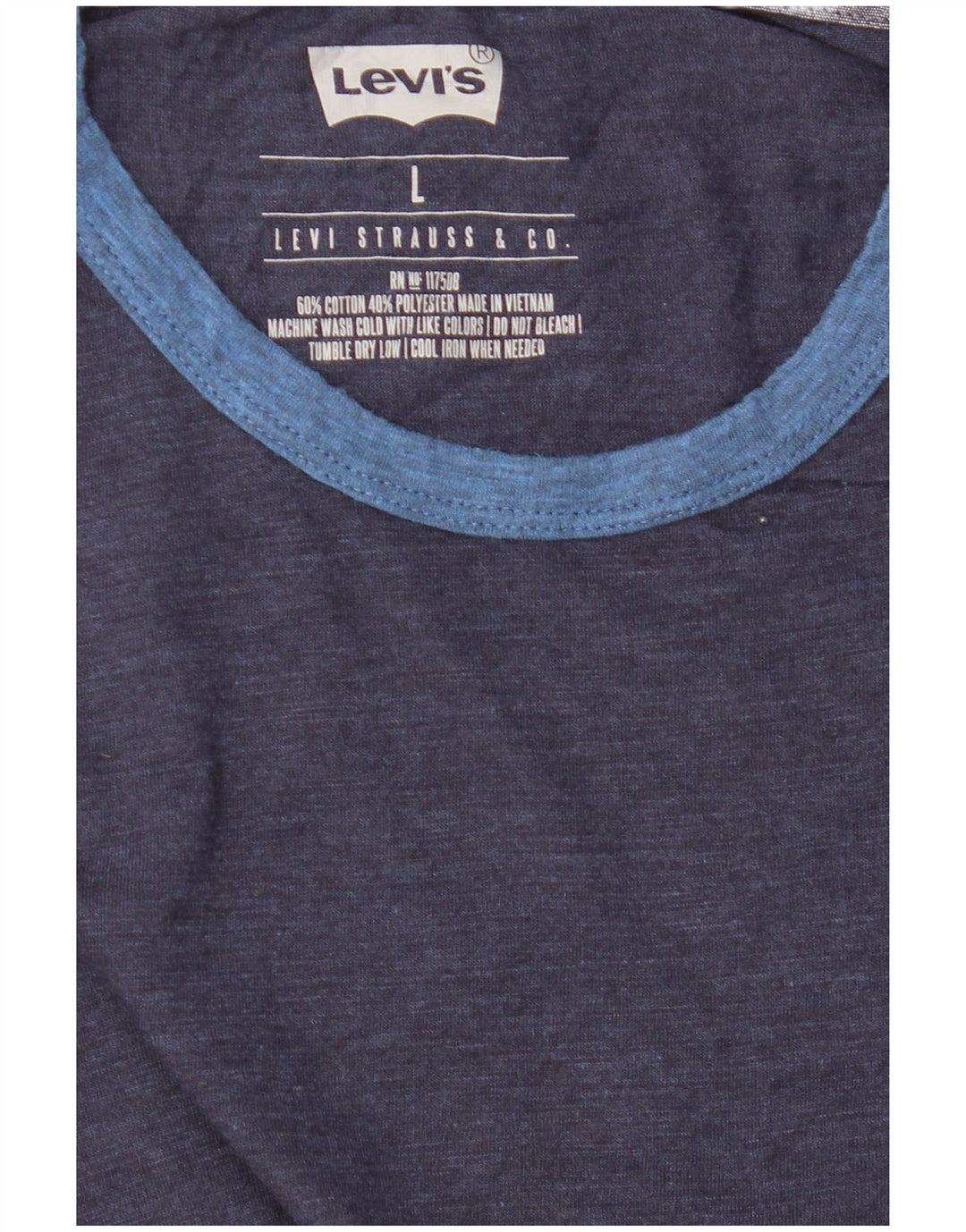 Męski T-shirt Levi's Top, duży, granatowy