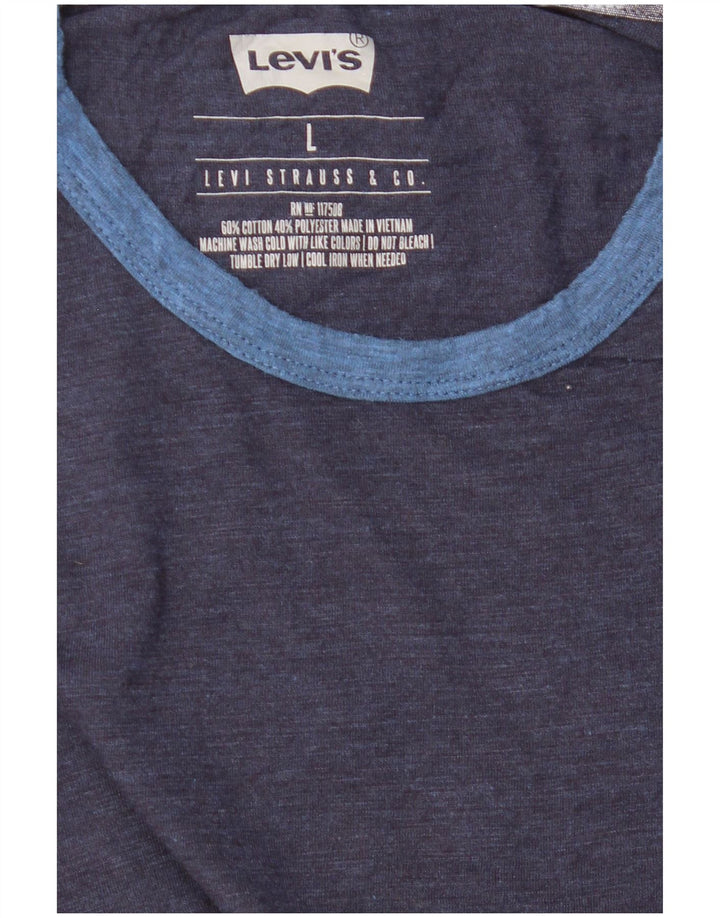 Męski T-shirt Levi's Top, duży, granatowy