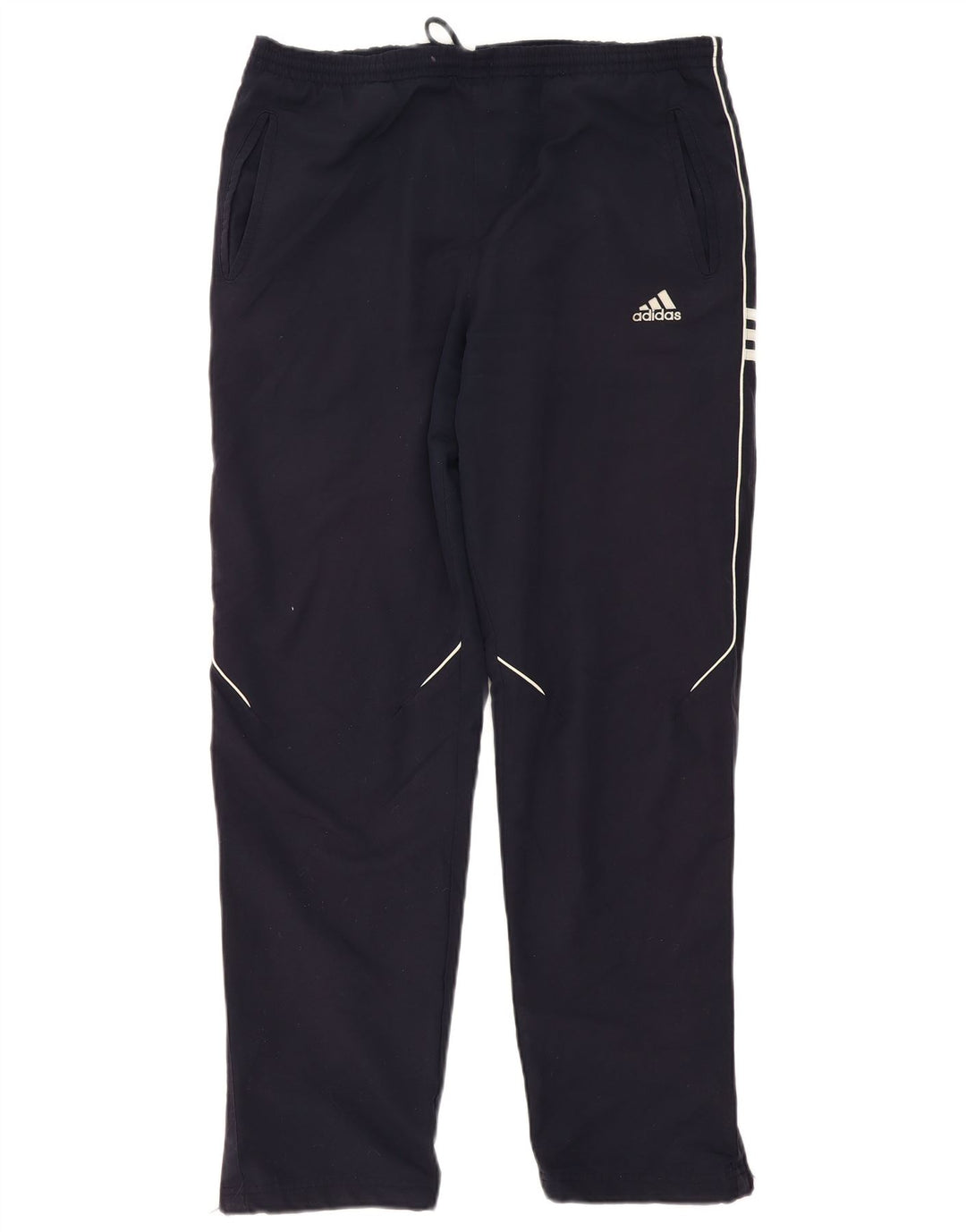 Męskie spodnie dresowe Adidas, duże, granatowe, poliestrowe