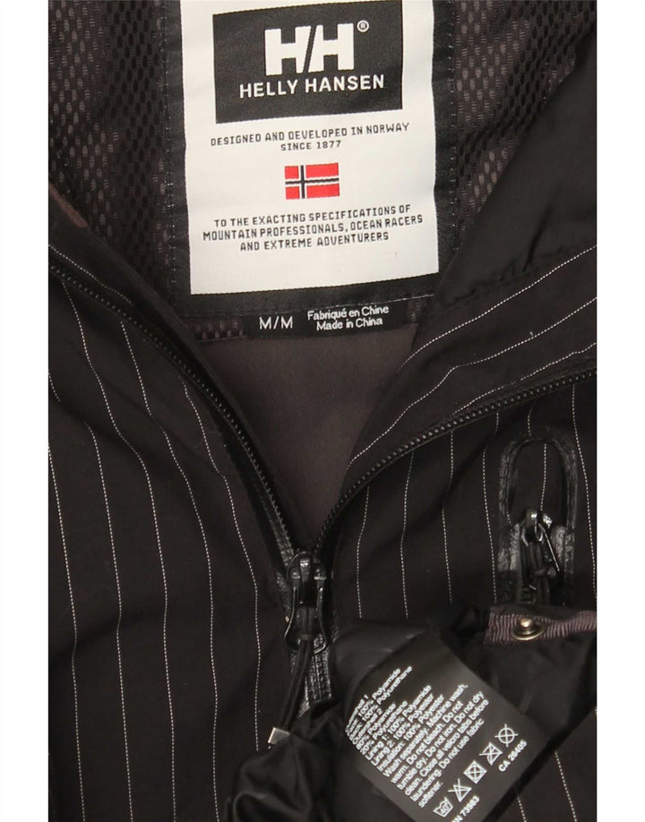 Męska kurtka przeciwdeszczowa z kapturem Helly Hansen UK 38 w średnie czarne paski