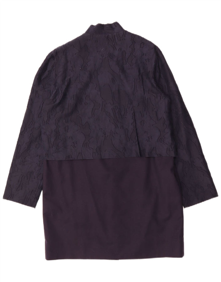 COS Płaszcz damski EU 40 Średni granatowy, bawełniany kamuflaż