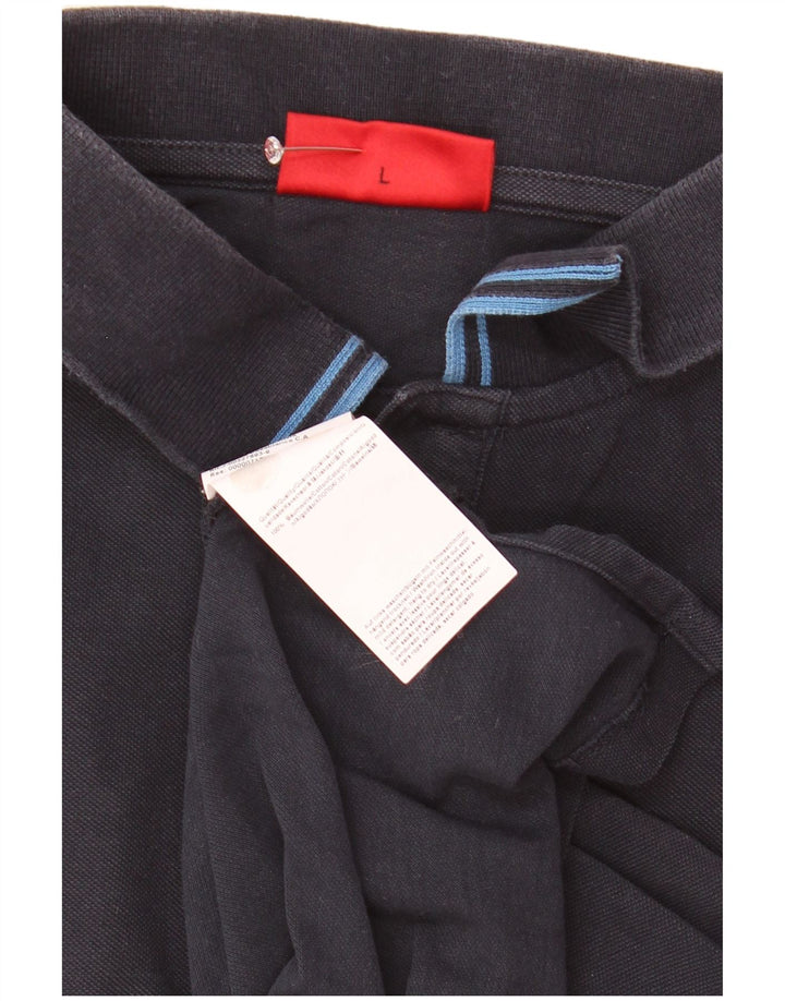 Męska koszulka polo Hugo Boss, duża, granatowa, bawełniana