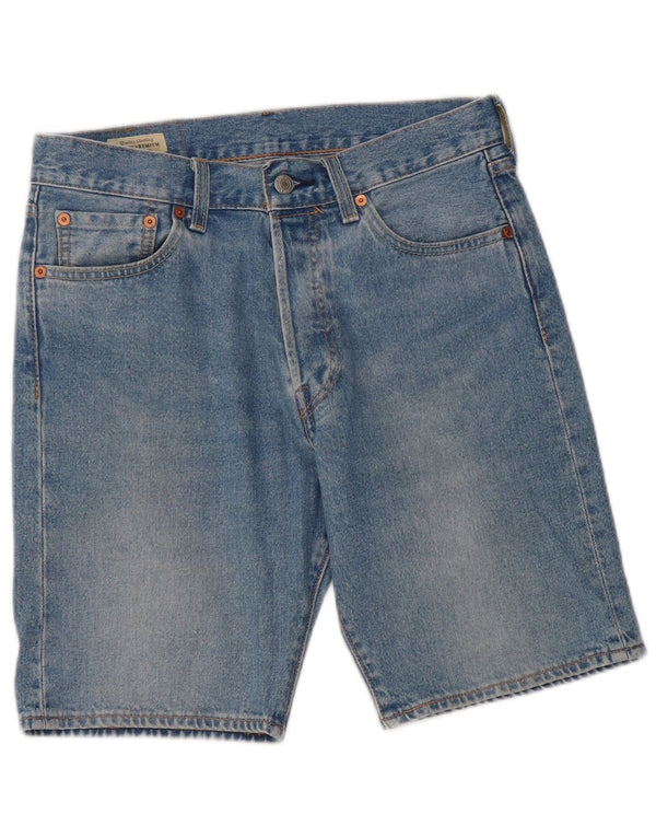 Męskie spodenki jeansowe LEVI'S 501 W30 Średnioniebieskie, bawełniane