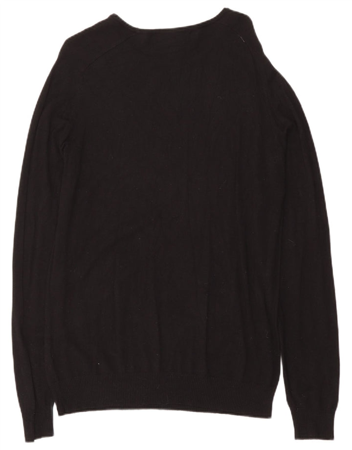 Męski sweter z dekoltem w łódkę Zara, duży, czarny
