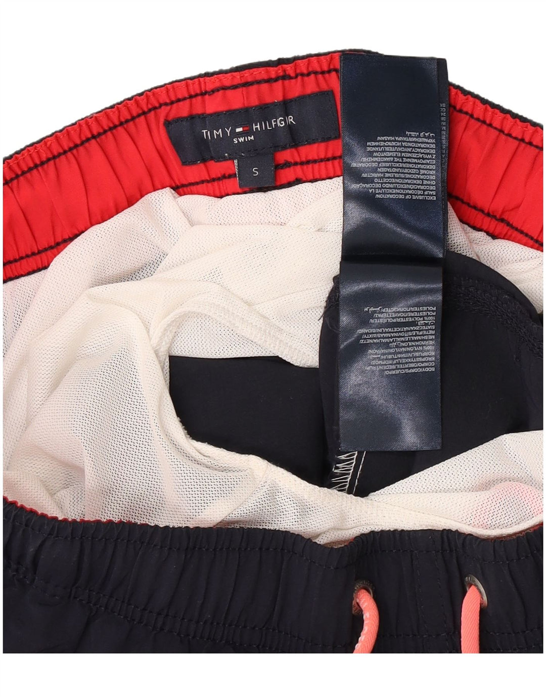 Męskie spodenki kąpielowe Tommy Hilfiger, małe, granatowe, nylonowe