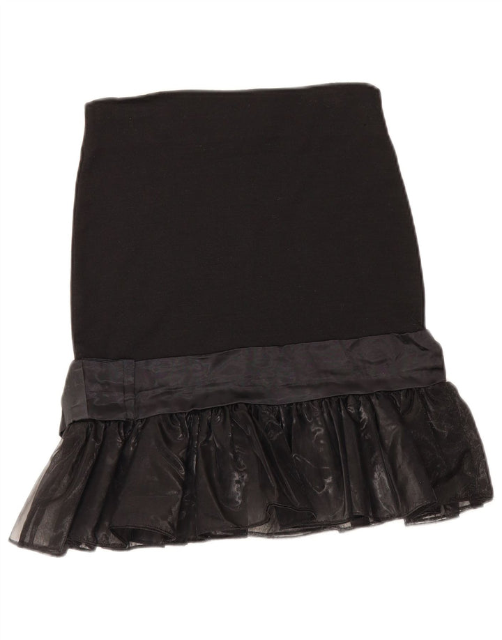 Spódnica damska w stylu vintage IT 44 Medium W28 Czarna wiskoza