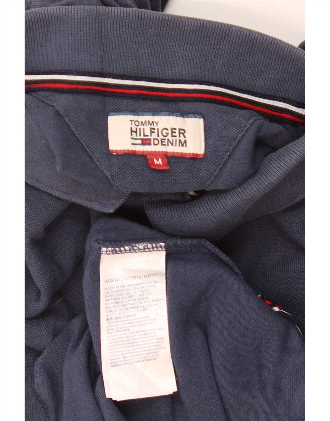 Męska koszulka polo Tommy Hilfiger, średnia, granatowa, bawełniana