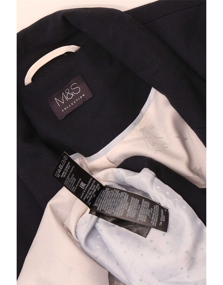 Marks & Spencer Damska marynarka zapinana na 1 guzik UK 20 2XL Granatowy poliester