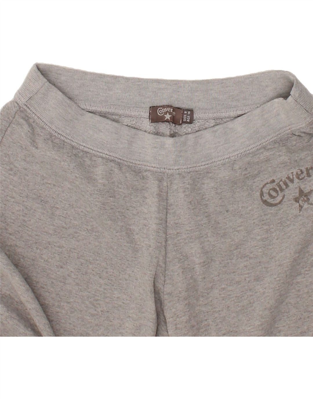 CONVERSE Girls Graphic Tracksuit Trousers 14-15 Years Grey Vintage Converse and Second-Hand Converse from Messina Hembry 