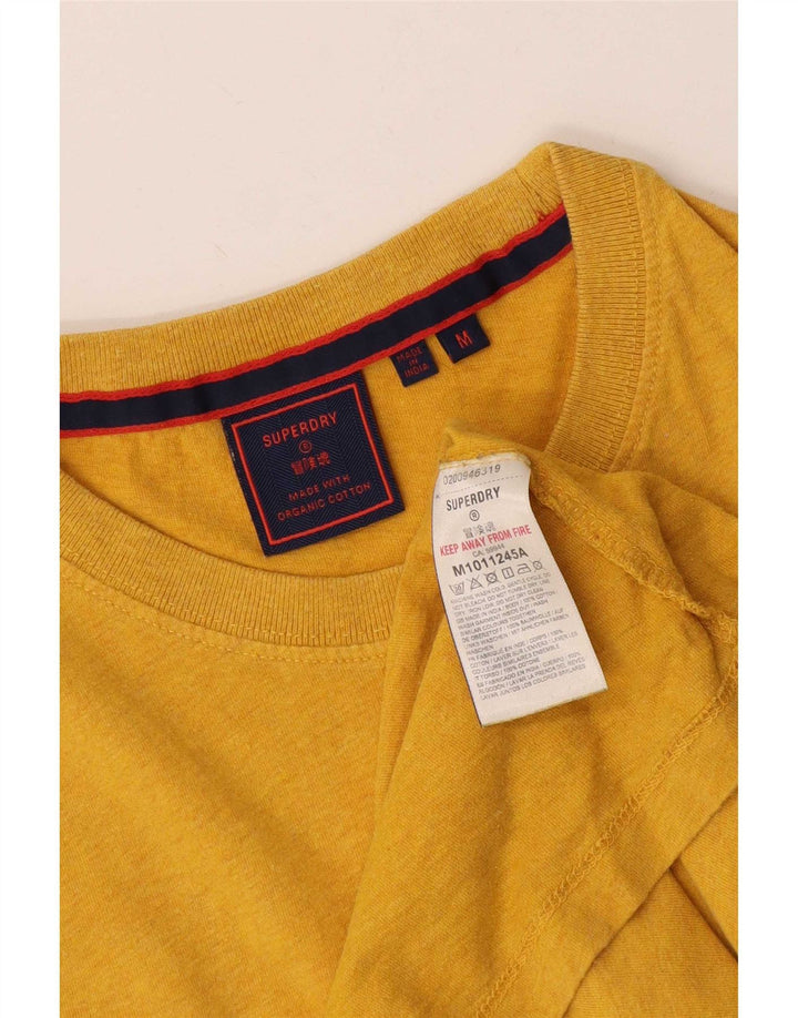 T-shirt męski Superdry, średni żółty, bawełniany