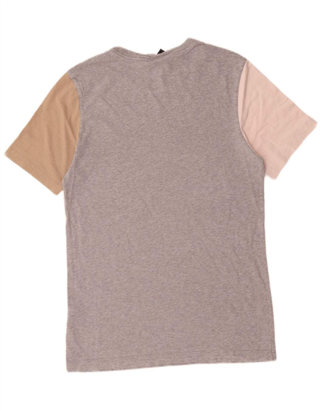 T-shirt męski Nike o standardowym kroju, bawełniany, średnioszary, z blokami kolorów