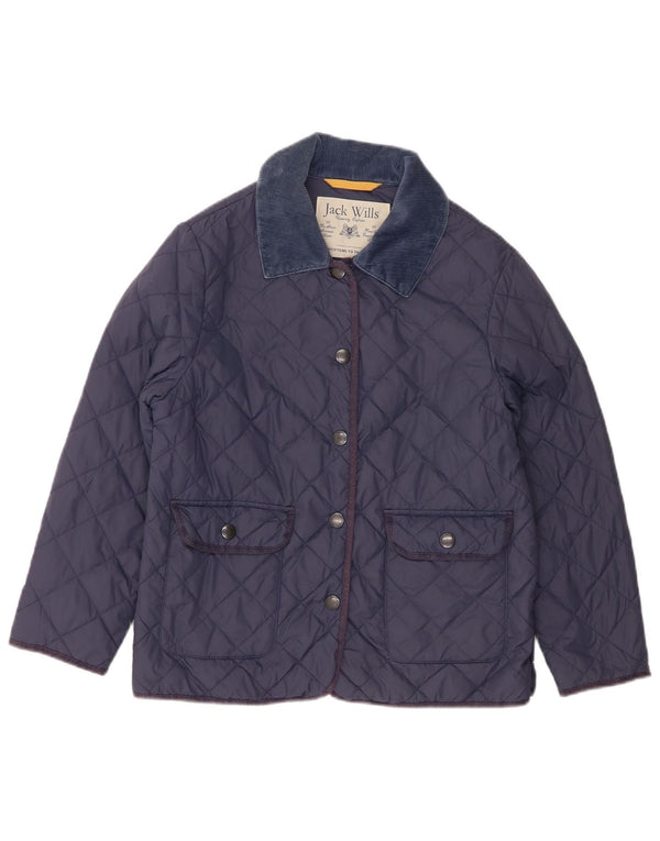Damska pikowana kurtka Jack Wills UK 14, średni granatowy nylon