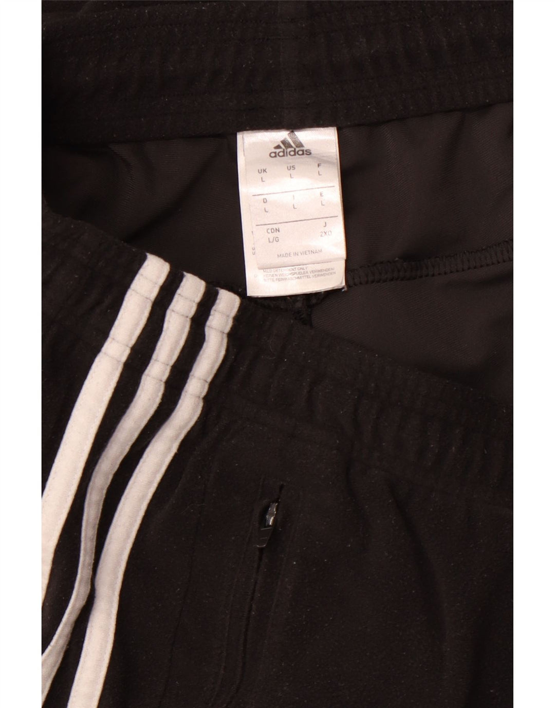 Męskie spodnie dresowe ADIDAS, duże, czarne, poliestrowe