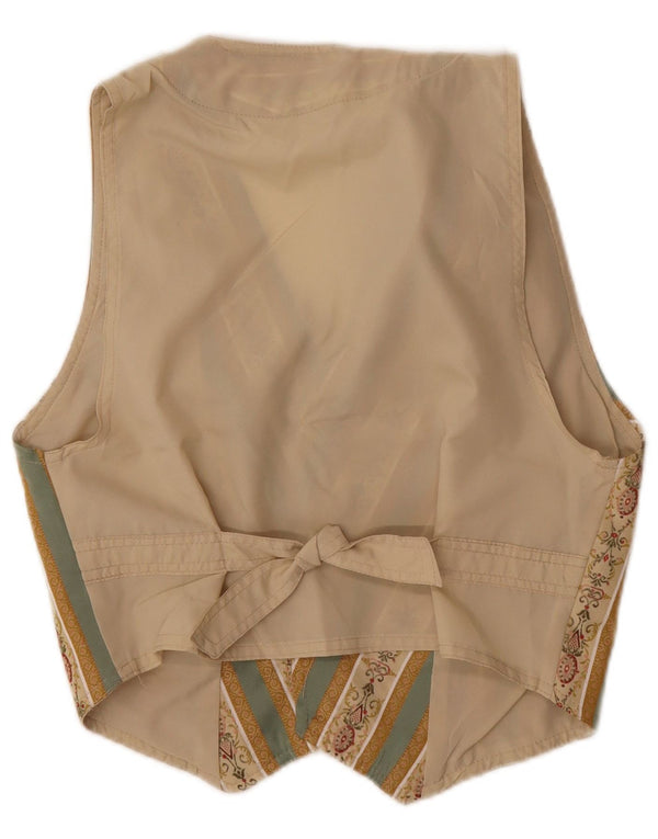 Kamizelka damska VINTAGE UK 10 Small Beżowa Fair Isle Cotton