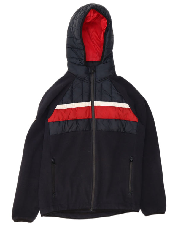 Męska kurtka bomber z kapturem Superdry UK 38, średni granat, blok kolorów