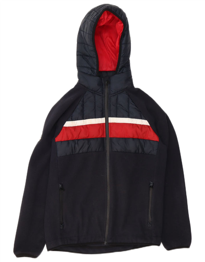 Męska kurtka bomber z kapturem Superdry UK 38, średni granat, blok kolorów