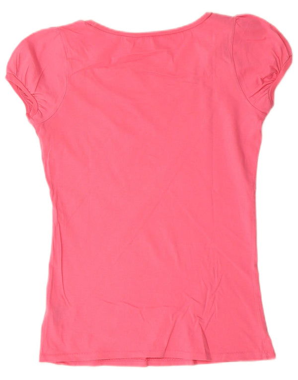 Damska koszulka z grafiką Ralph Lauren Top UK 10 Small Pink Cotton