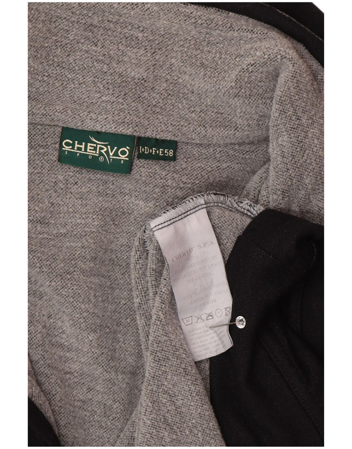 Męski sweter z zamkiem błyskawicznym Chervo IT 58 3XL Czarny poliamid