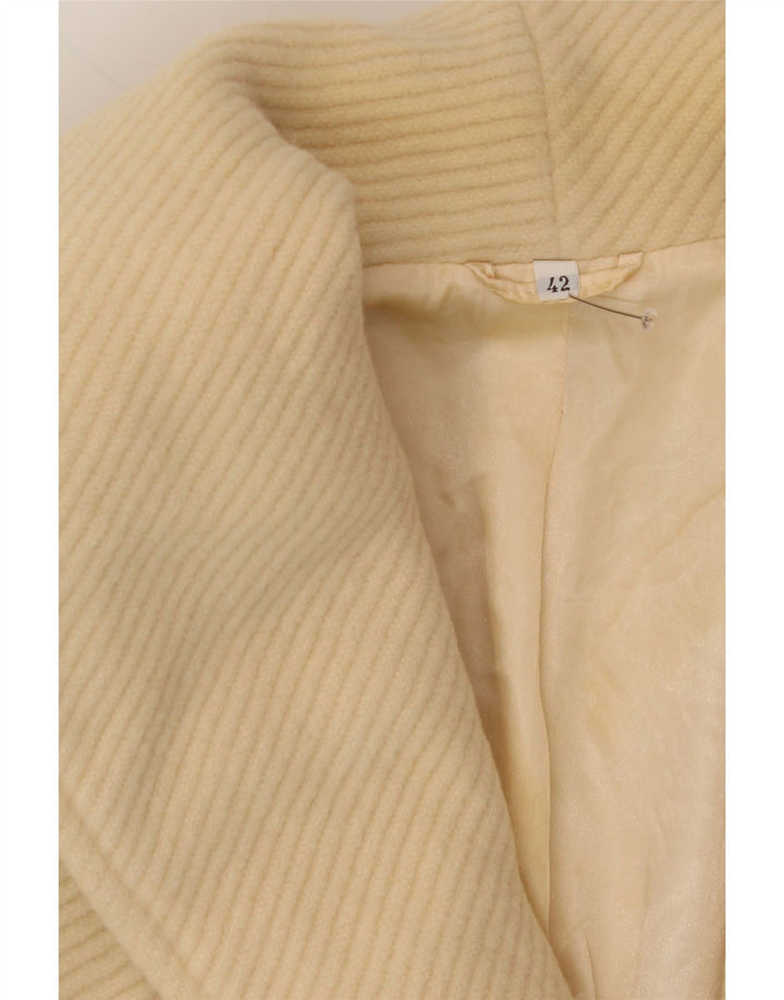 VINTAGE Womens Oversized Double Breasted Coat IT 42 Medium Beige Vintage Vintage and Second-Hand Vintage from Messina Hembry 
