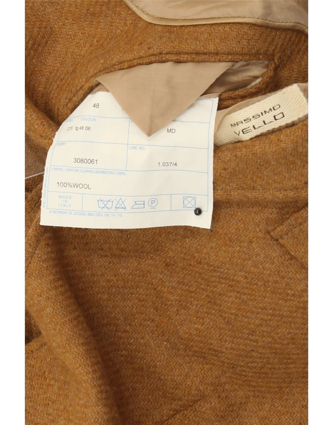 Vintage męska marynarka zapinana na 3 guziki IT 48 średnia beżowa wełna