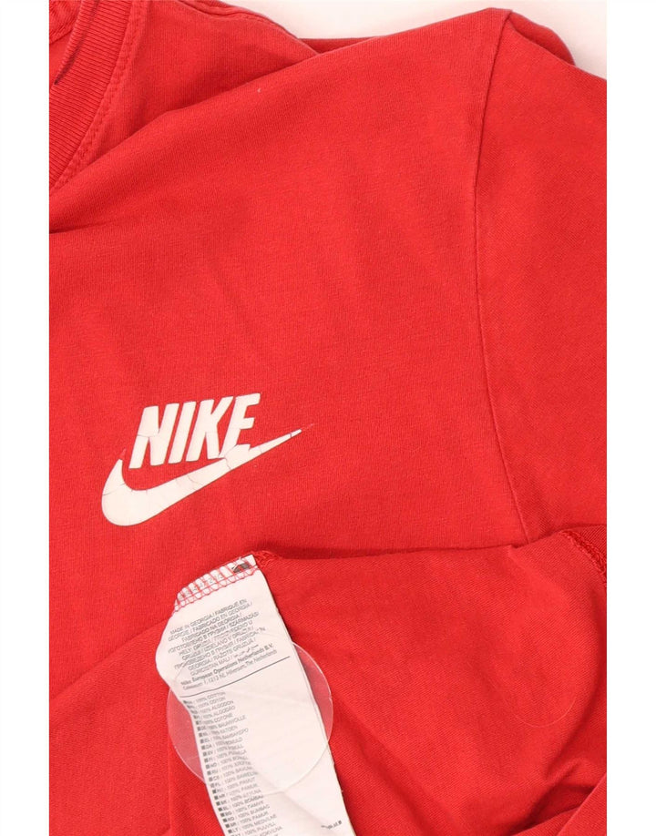 Męski T-shirt z grafiką Nike, duży, czerwony, bawełniany