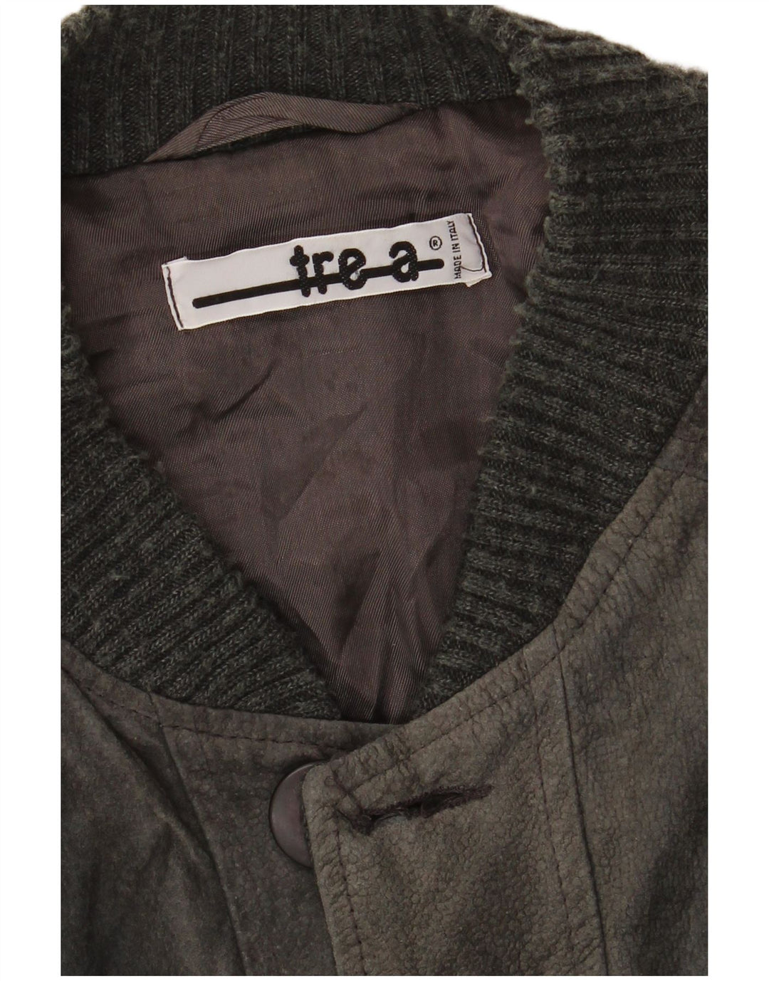 Męska kurtka bomber w stylu vintage, duża, szara, geometryczna