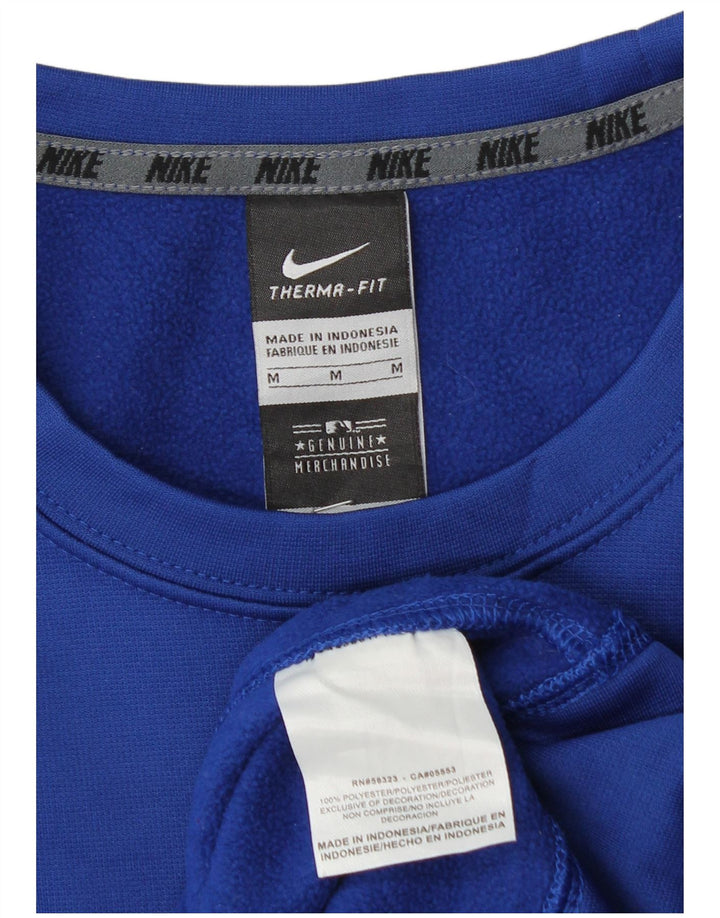 Męski sweter Nike Therma-Fit Graphic, średni niebieski, poliester