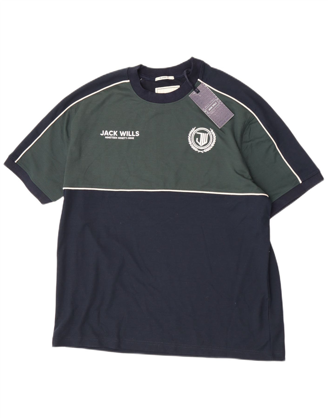 Męski T-shirt z grafiką Jack Wills, średni granatowy kolor