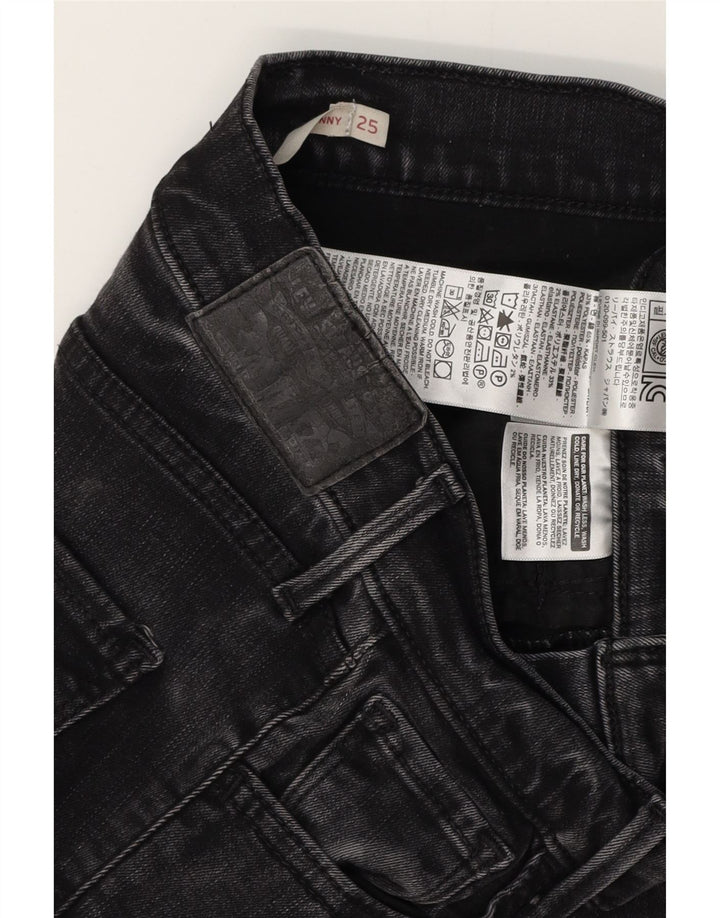 Damskie jeansy LEVI'S 720 z wysokim stanem, bardzo obcisłe W25 L26, czarna bawełna