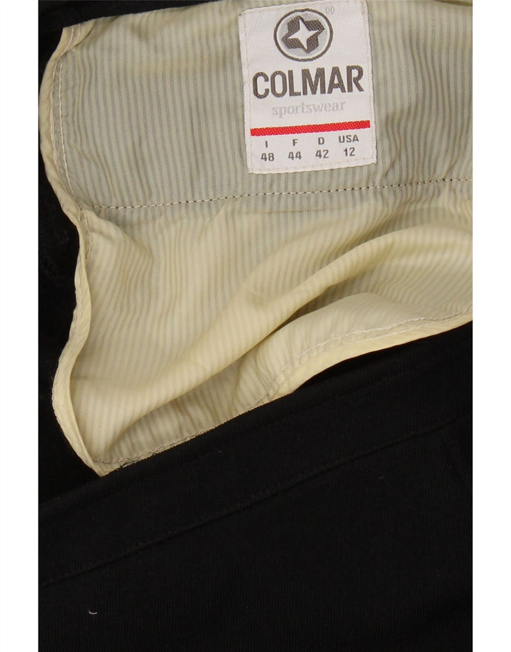 COLMAR Damskie spodnie typu casual z wysokim stanem IT 48 XL W30 L29 Czarne