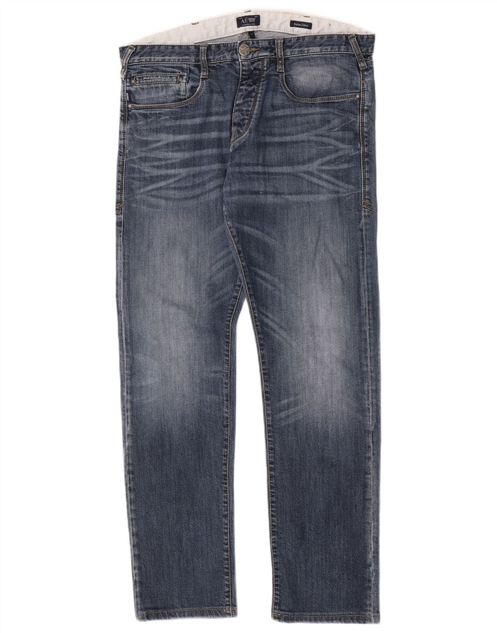 Damskie jeansy Armani Slim W33 L31 Niebieskie bawełniane