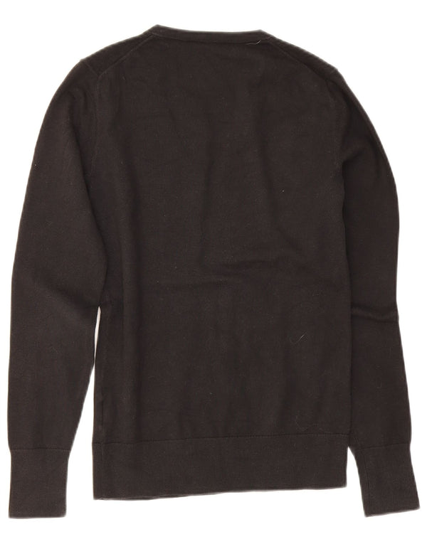 Damski sweter Tommy Hilfiger z dekoltem w kształcie litery V, UK 6 XS, czarna bawełna
