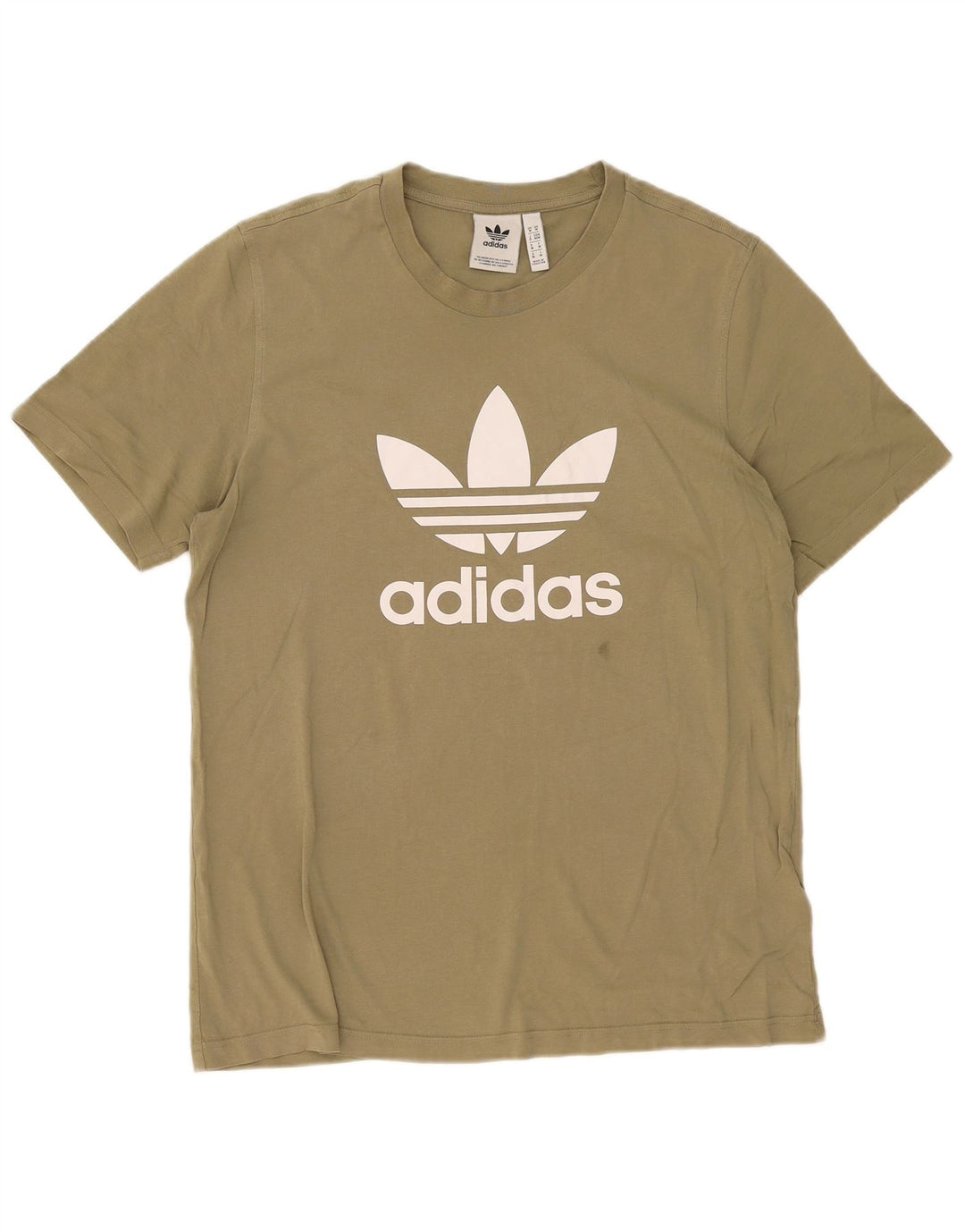 Męska koszulka z grafiką Adidas, średnia, bawełniana khaki