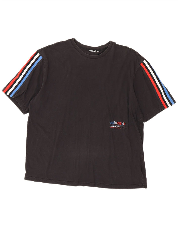 Adidas Męski T-shirt Top XL Czarny