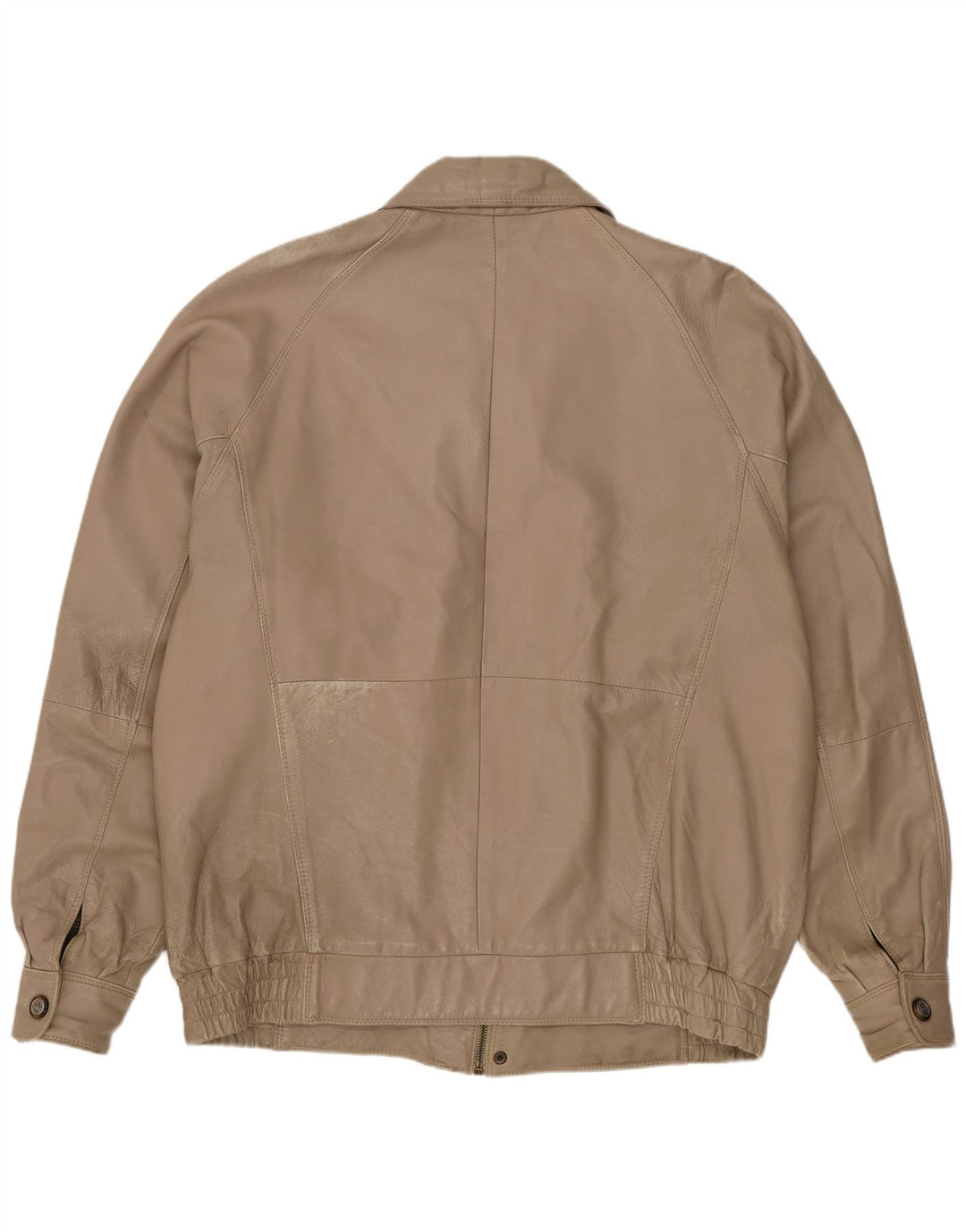 Vintage męska kurtka skórzana UK 42 XL beżowa