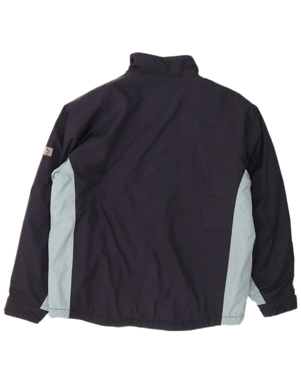 Męska kurtka wiatrówka Puma UK 42 XL Granatowy poliester z blokami kolorów